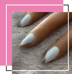 Brilliant white nails